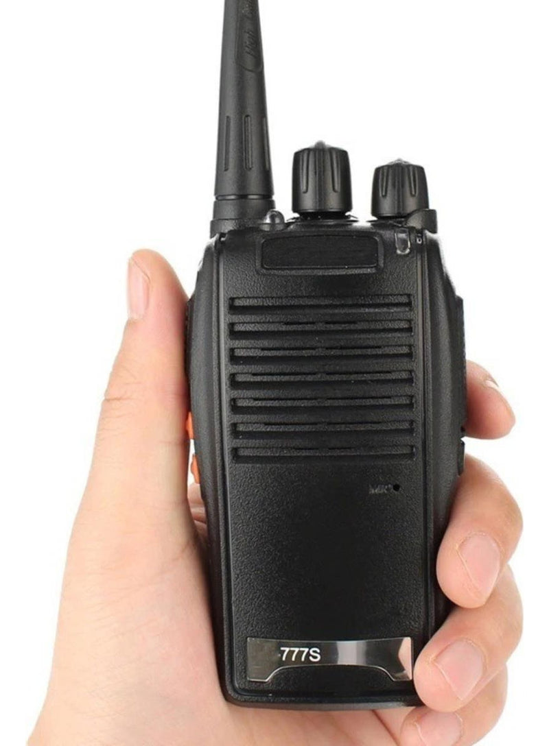 Kit 2 Radio Comunicador Walk Baofeng 777s Alcance 9km Bandas de freqüência UHF Cor Preto