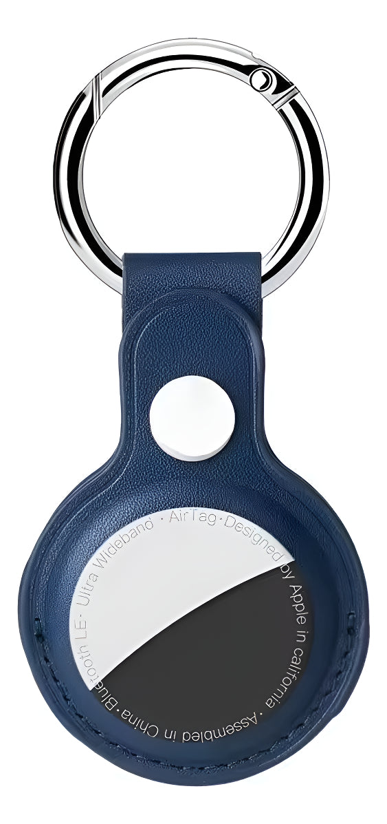 Capa Case De Couro Para Airtag Com Chaveiro Premium