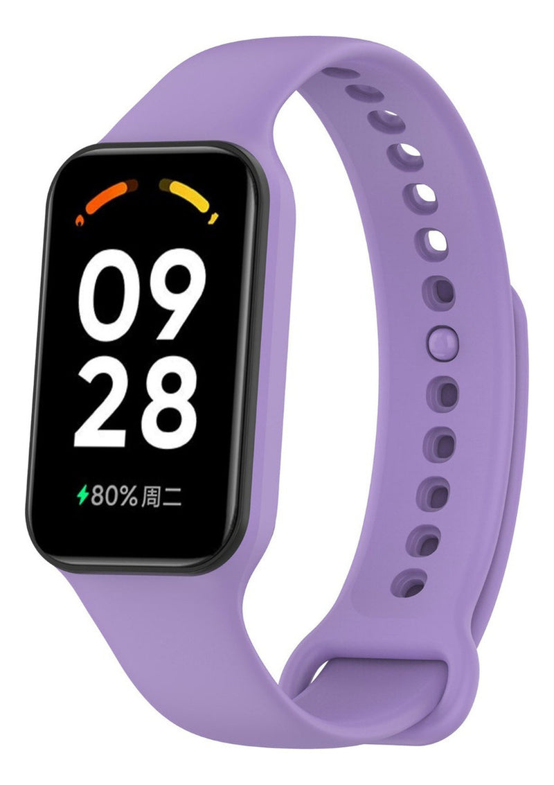 Pulseira De Silicone Colorida Para Xiaomi Mi Band 8 Active Cor Lilás