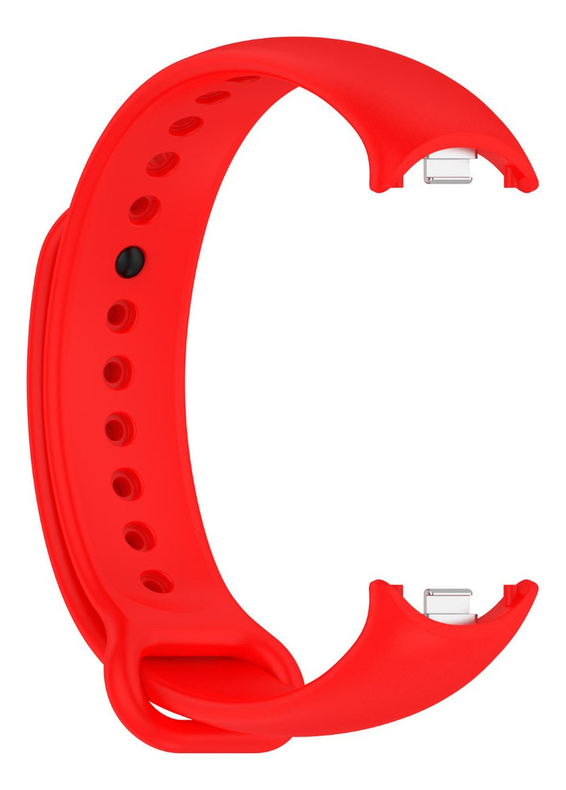 Pulseira Silicone Trava Metal Sport Compatível C/ Mi Band 8 Cor Vermelho