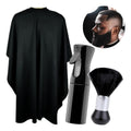 Capa De Corte Barbeiro Espanador Borrifador Névoa Barbearia Cor Preto Lisa