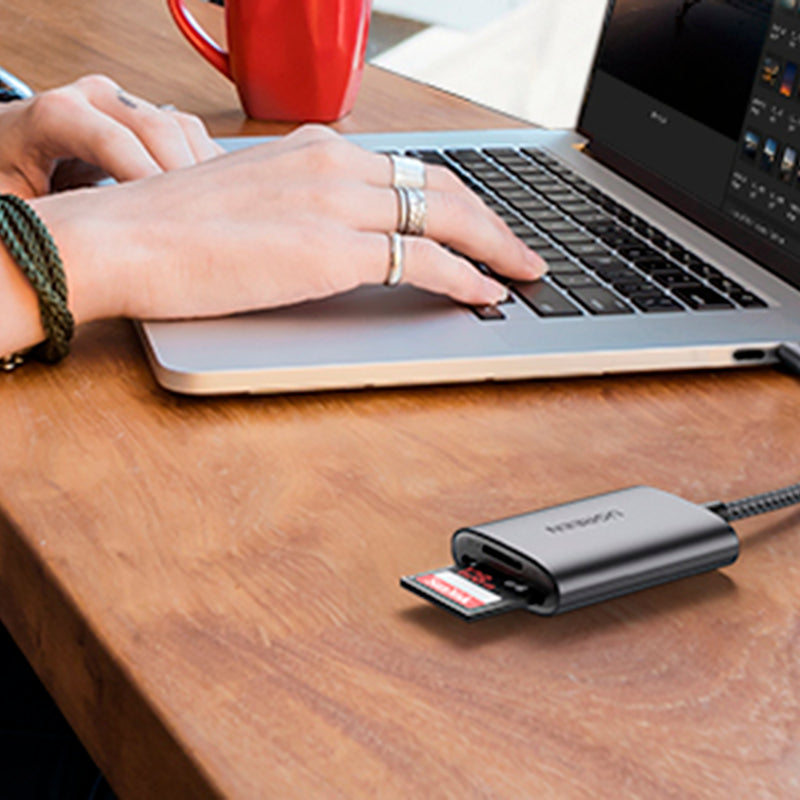 Leitor De Cartão de Memória Ugreen Usb-c Para Sd + Tf