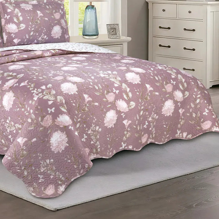 Kit Cobre Leito Colcha Queen Patchwork Evolution Dupla Face 3 pçs Camesa