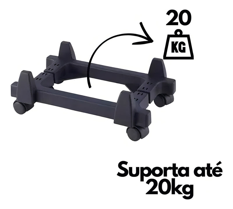 Carrinho Suporte Para Cpu E No Break Com Rodinhas Force Line