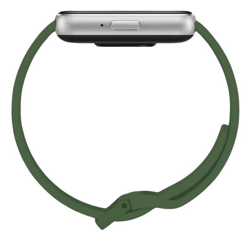 Pulseira Fecho Silicone Para Samsung Galaxy Fit 3 Sm-r390 Cor Nude Largura Da Pulseira 20 Mm