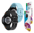 Pulseira De Silicone Ridge 3 Cores 123-alc-07 Marca 123smart Compavel Com Samsung Galaxy Watch 4 5 6 7 Fe 40mm 42mm 43mm 44mm 45mm 46mm 47mm Classic Pro - Cor Preto