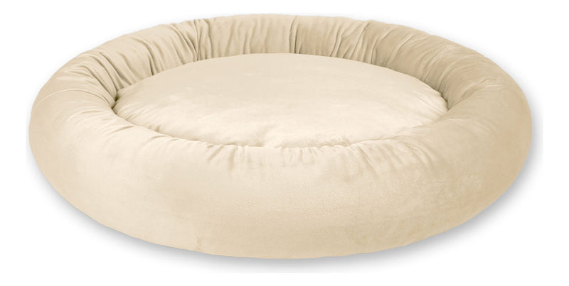 Cama Pet Luxo Cães Gatos Confortável Redonda Impermeável G Cor Marrom Desenho Liso