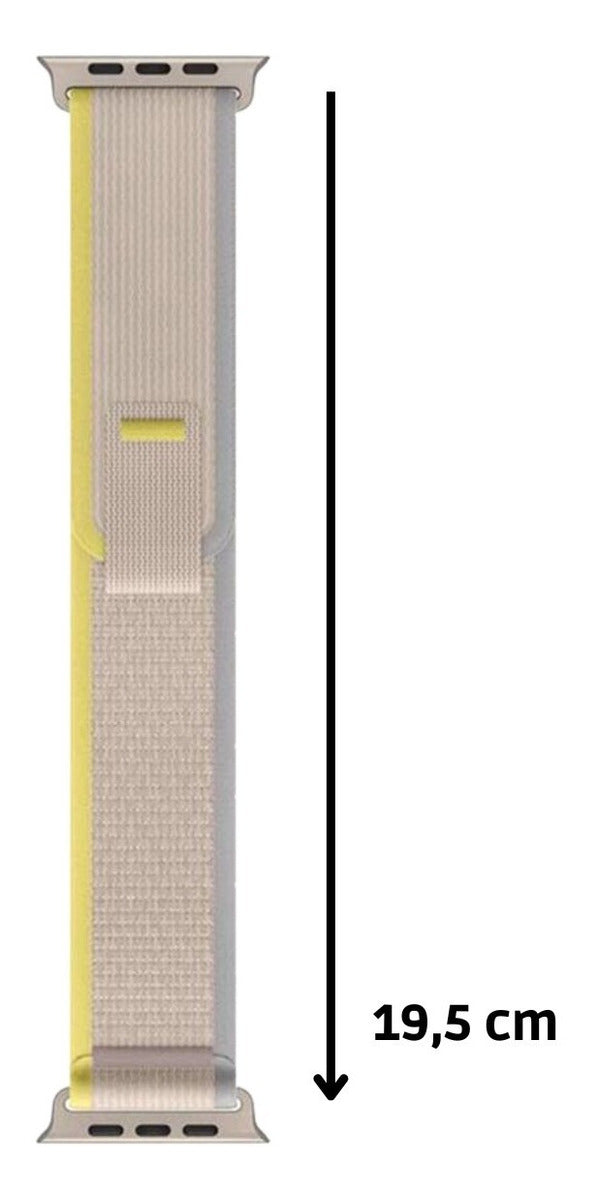 Pulseira Alpine para apple watch ultra 49mm/45mm/44mm/42mm de larguras feita em nylon/ elastano fivela (g-hook loop) cor preto comprimento total 21
