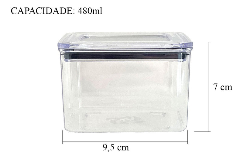 Kit 20 Potes Herméticos 2,3litros 1,1litro 480ml Organização