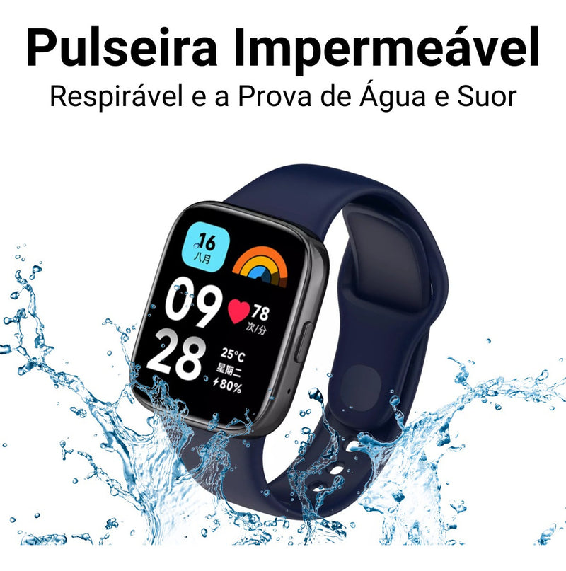 Pulseira De Silicone Sport Para Xiaomi Redmi Watch 3 Active Cor Bege Largura Da Pulseira 20 Mm