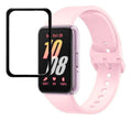 Pulseira Fecho Silicone Para Samsung Galaxy Fit 3 Sm-r390 Cor Nude Largura Da Pulseira 20 Mm
