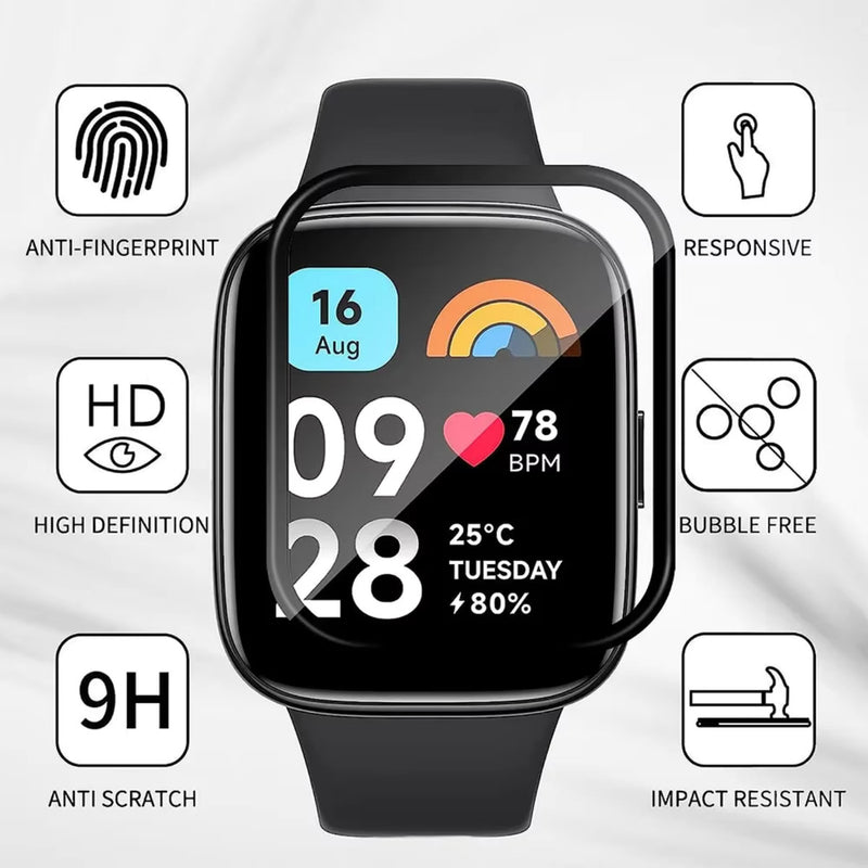 Película 3d 9d Cerâmica Para Redmi Watch 3 4 5 Active Lite