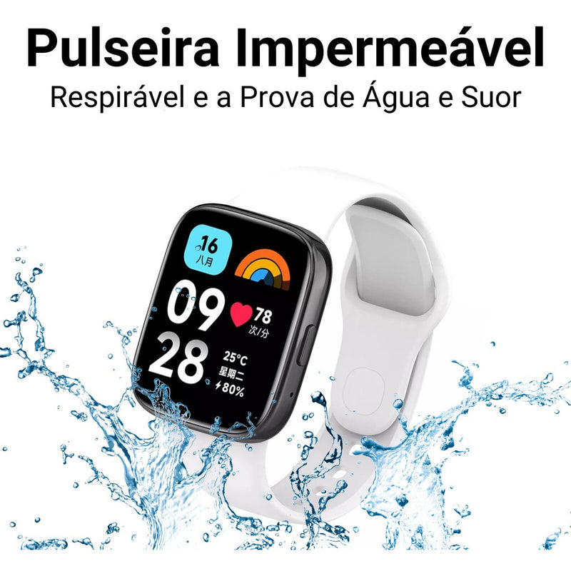 Pulseira De Silicone Sport Para Xiaomi Redmi Watch 3 Active Cor Bege Largura Da Pulseira 20 Mm