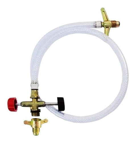 Mangueira Transferidor De Gás De 13kg Para 2kg Com Adaptador
