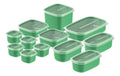 Jogo de Potes Tramontina MixColor em Polipropileno Verde Sálvia com Tampa Transparente 12 Peças