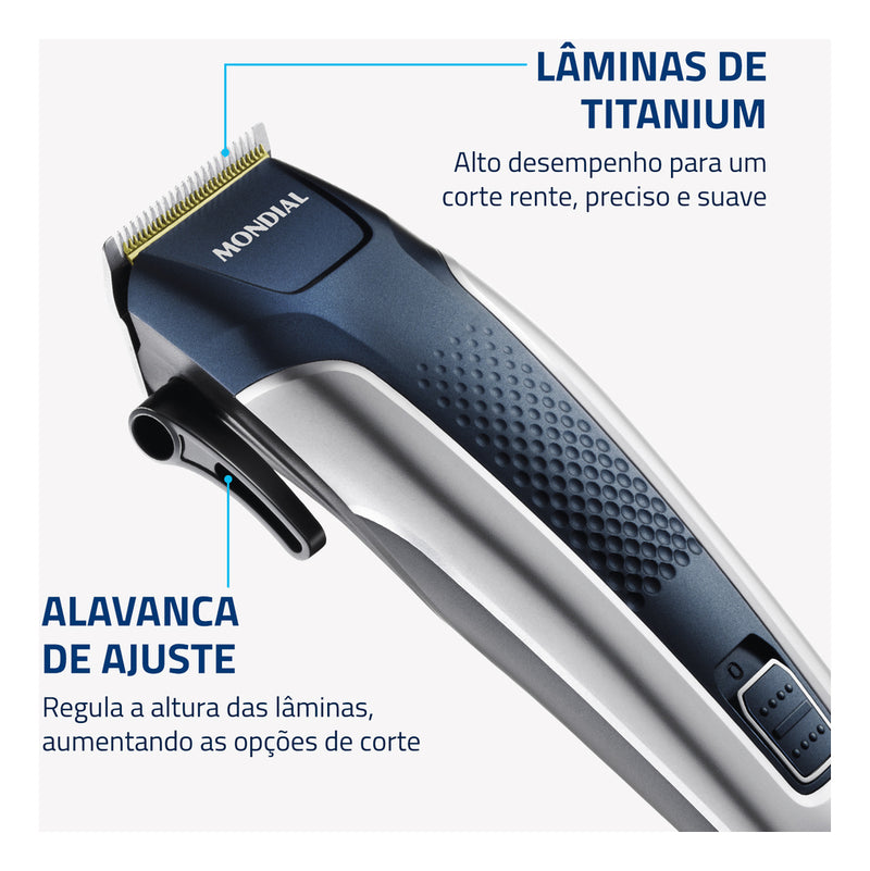 Maleta com Cortador De Cabelos, Mondial, 10W - CR-09M