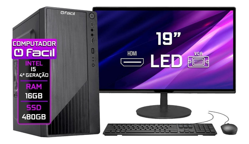 Computador Completo Intel I5 (4ª Geração) 16gb Ssd 480gb