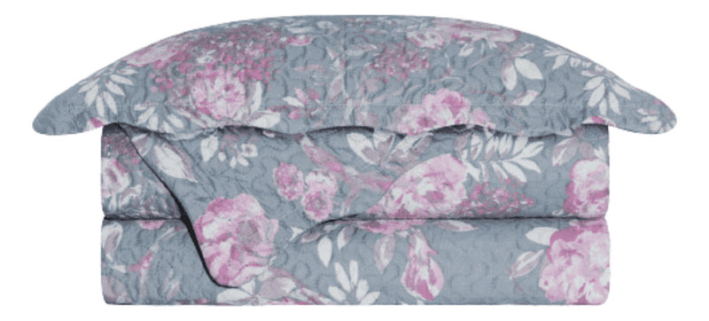 Kit Cobre Leito Colcha Queen Patchwork Evolution Dupla Face 3 pçs Camesa