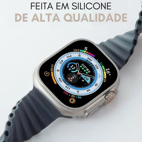 Pulseira Oceano Para Apple Watch Ultra 49mm Cor Rosa-claro