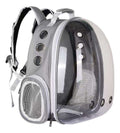 Mochila Para Carregar Gatos Com Capsula Bolha Transparente Cor Cinza