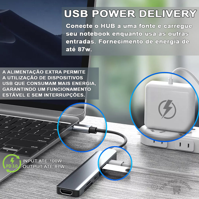 Hub Usb 8 Portas Usb 3.0 5 Gbps Extensor Adaptador Usb 3.0 Computador Pc Notebook Pdo Store