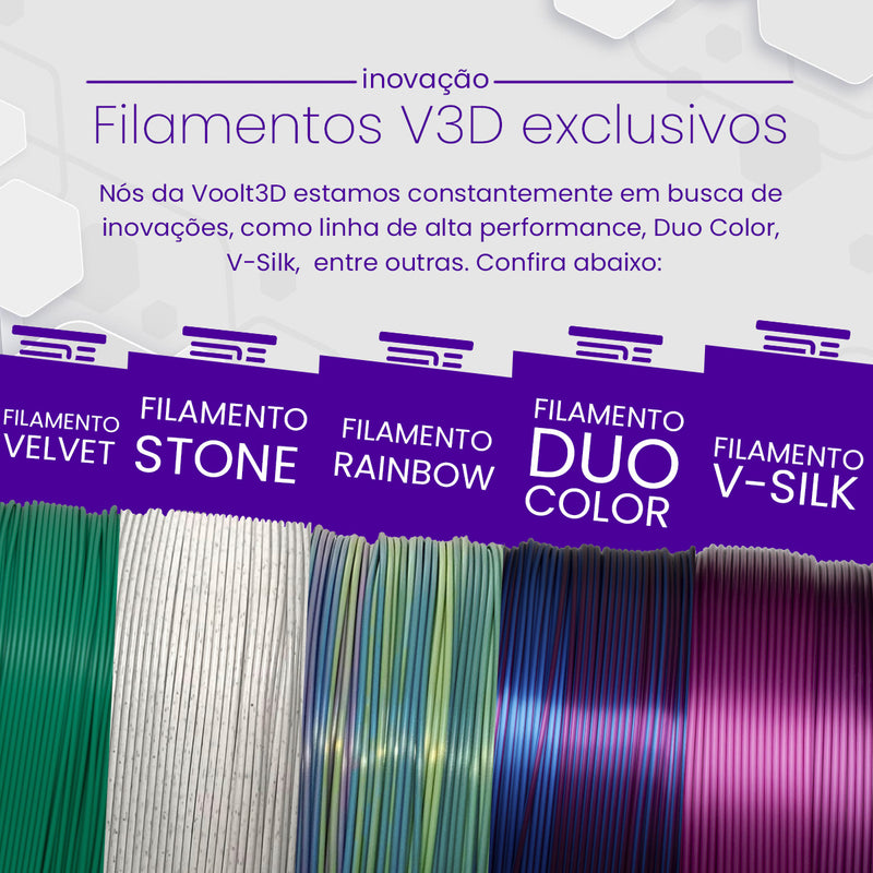 Voolt3D PLA Filamento 1.75mm Premium 1kg Cor Bege Caucasiano