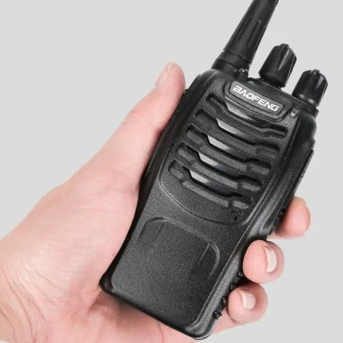 Kit 2 Radio De Comunicaçao Wok Tok Profissional Longo Alcanç Cor Preto