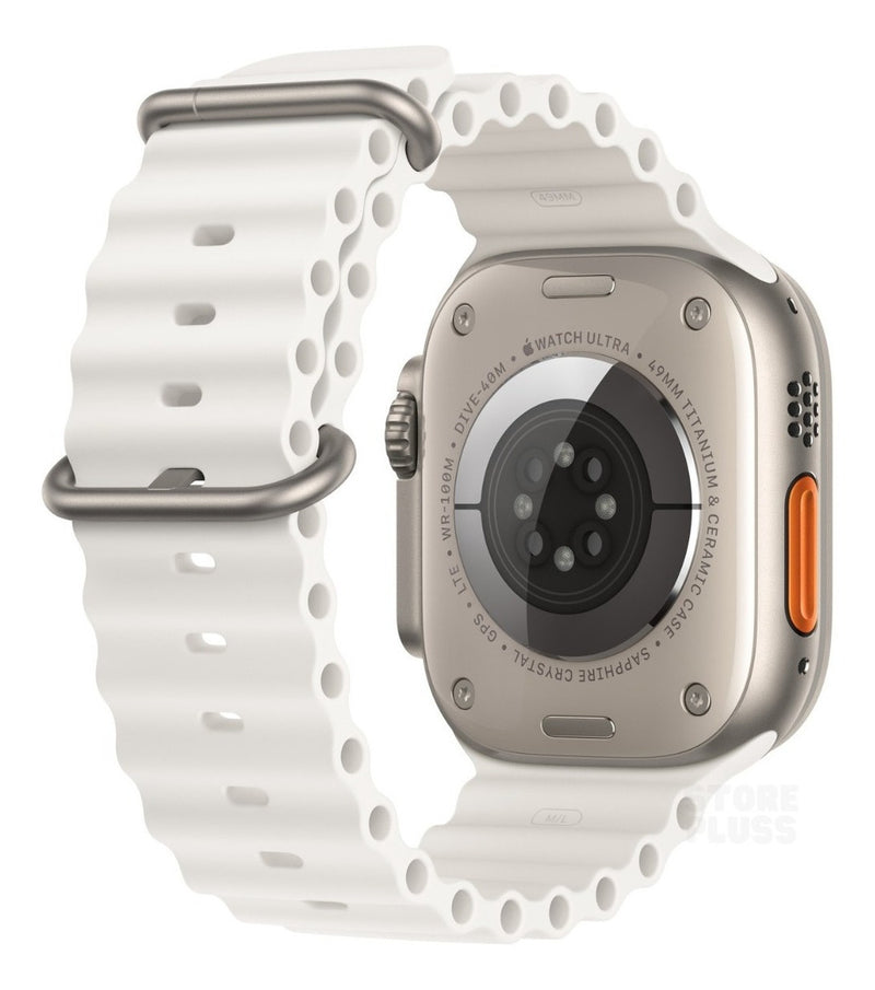 Pulseira Oceano Para Smartwatch Ultra 49mm 45mm 44mm 42mm Cor Nude