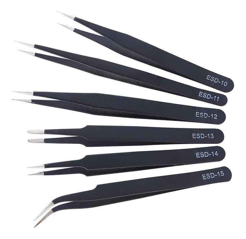 Kit 6 Pinças Anti-estatica Eletronica Bga Reballing Celular