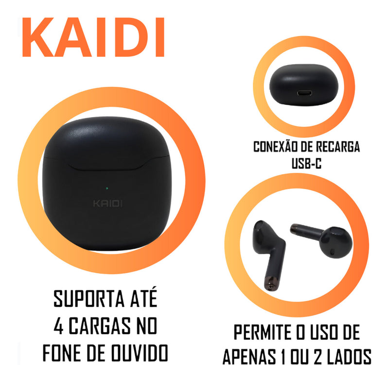 Fone De Ouvido Sem Fio Kaidi 771 Bluetooth Tws Kd Cor Branco