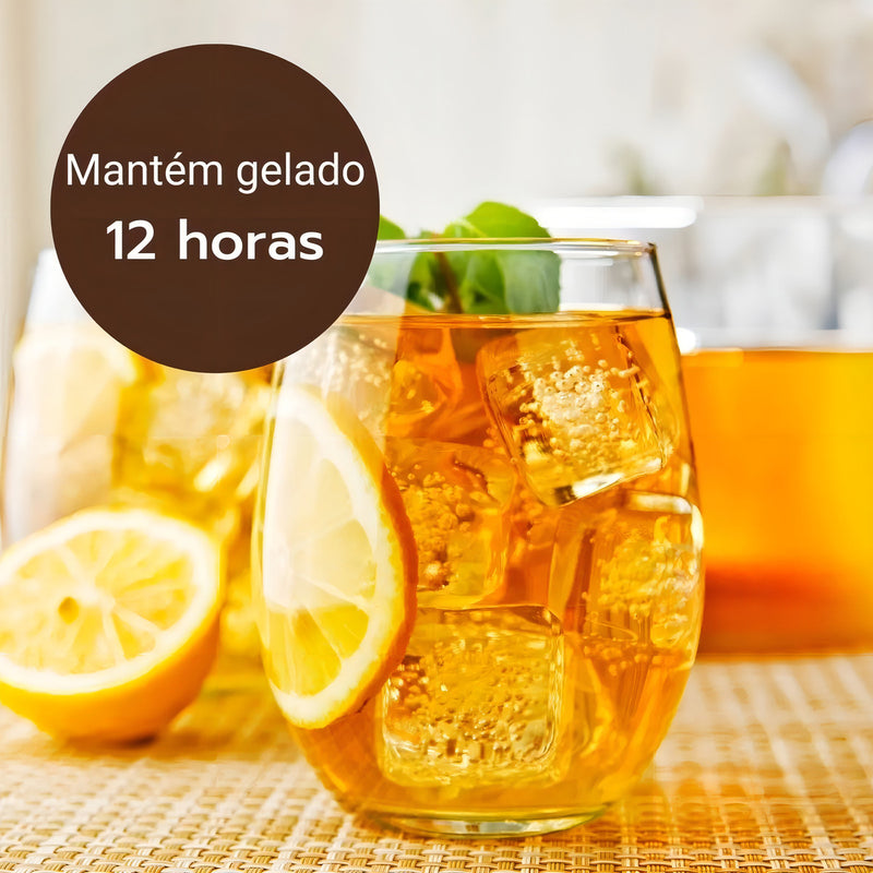 Garrafa térmica Unitermi de vidro 1L inoxidável