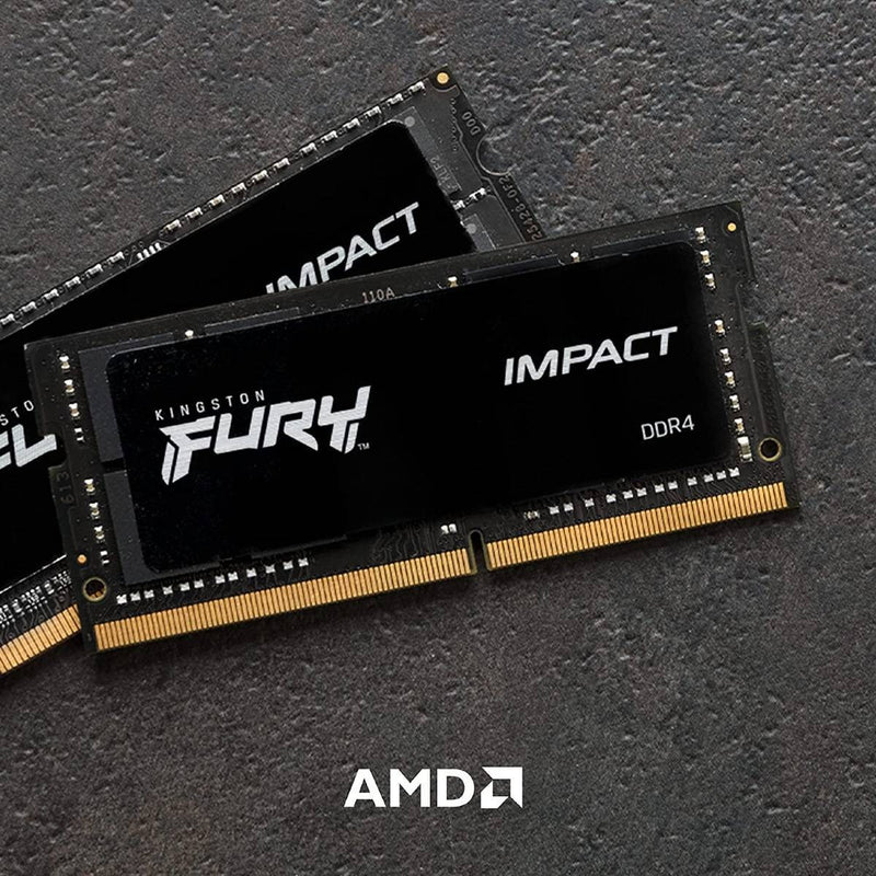 Memória RAM Para Notebook DDR4 16gb 3200Mhz CL20 Kingston Fury Impact KF432S20IB/16 Gamer Preto