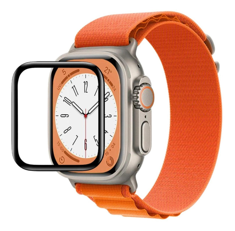Pulseira Alpine para apple watch ultra 49mm/45mm/44mm/42mm de larguras feita em nylon/ elastano fivela (g-hook loop) cor preto comprimento total 21