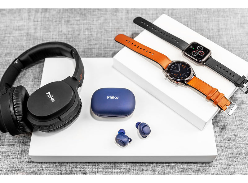 Headphone Philco Bluetooth Pfo01btp Wave Cor Preto Com rádio e leitor SD Microfone integrado