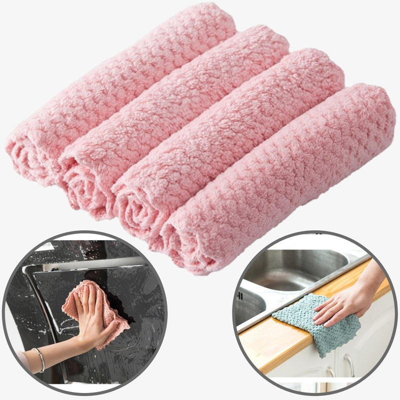 10 Un Pano Reutilizável Flanela De Limpeza Limpa Tudo Melhor