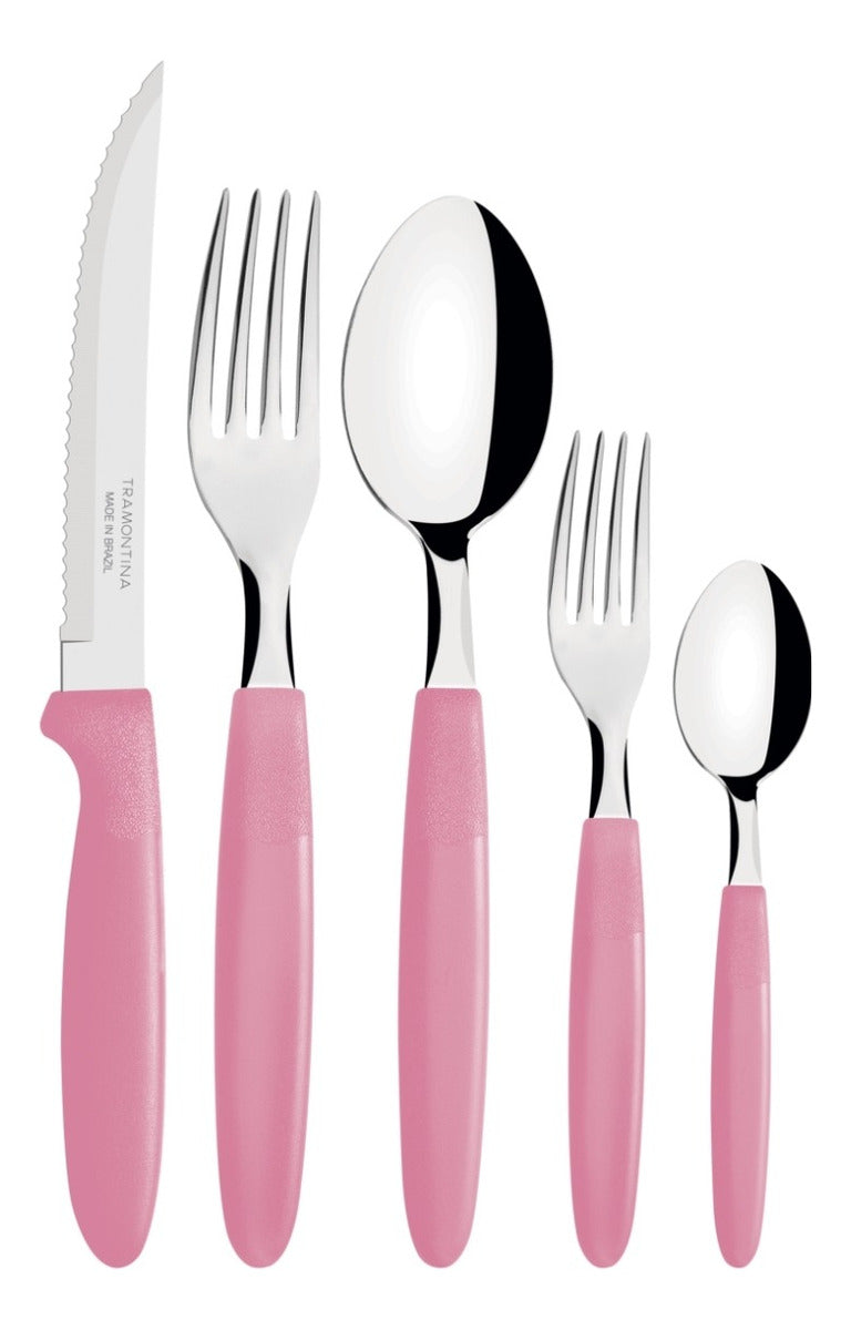 Faqueiro Tramontina Ipanema Inox 24 Pçs Serve Até 6 Pessoas Cor Branco