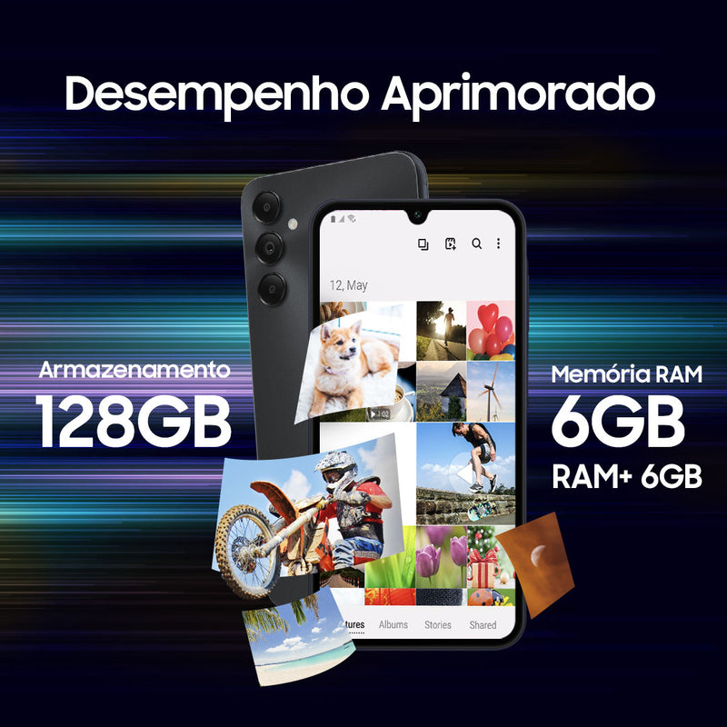 Samsung Galaxy A05s 128 GB Dual SIM Tela Infinita de 6,7'' Cor Violeta 6 GB RAM