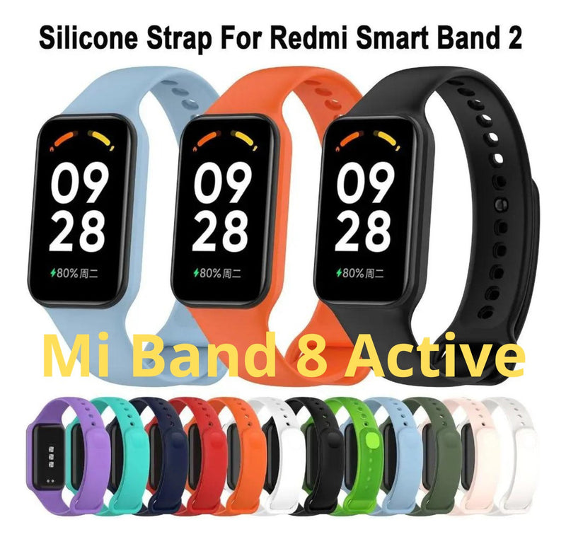 Pulseira De Silicone Colorida Para Xiaomi Mi Band 8 Active Cor Lilás