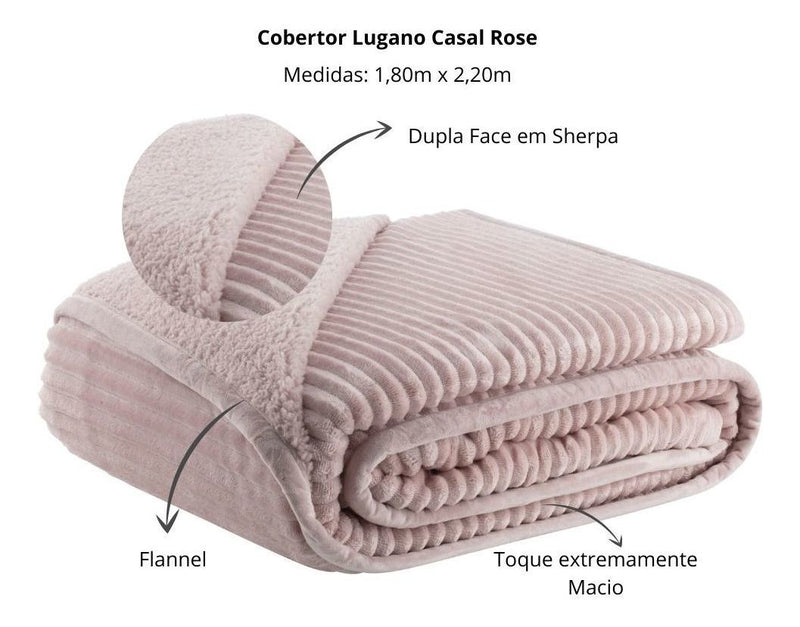 Cobertor Casal Kacyumara 1,80x2,20m Lugano Com Sherpa Cor Fend Lugano