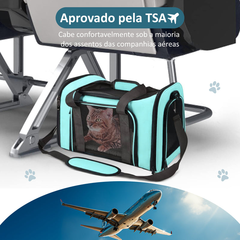 Bolsa Transporte Pet Caixa Transporte Médio Avião Paw Up Cor Verde