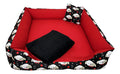 Cama Cachorro 70x70 Cama Pet Pra Cachorro Grande + Manta Cor Marrom De Coroinhas