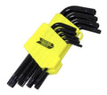Jogo de Chave Torx Fertak Pequena 9 Peças T10 A T50 Com Furo Tipo L 2409 Cor Preto