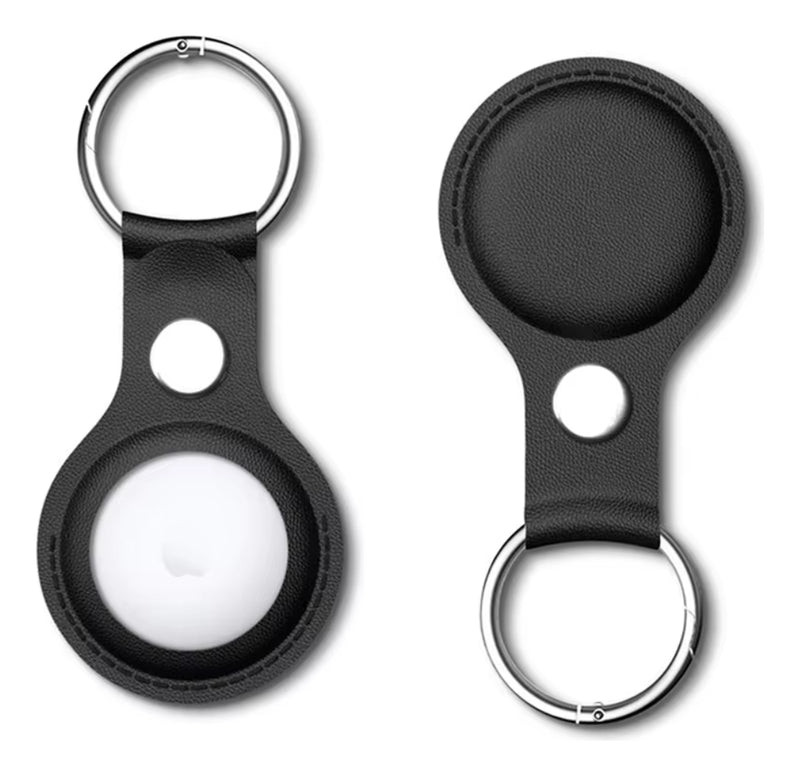 Capa Case De Couro Para Airtag Com Chaveiro Premium