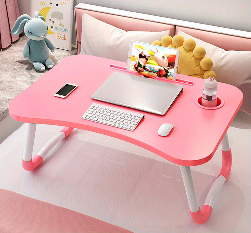 Mesa Suporte Notebook Dobrável Cama Sofá Trabalho Estudo Cor Preto