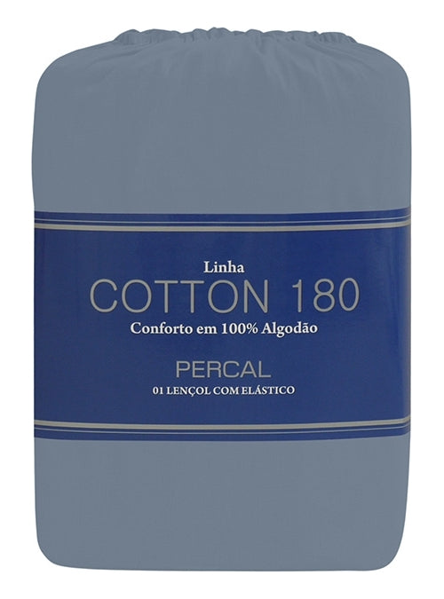 Lençol Zelo Cotton 180 Com Elástico Solteiro Bege Desenho do tecido Liso