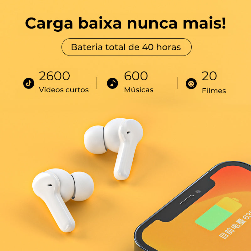 Fone De Ouvido Qcy T13 Com 4 Microfones E Bluetooth 5.1 Cor Preto
