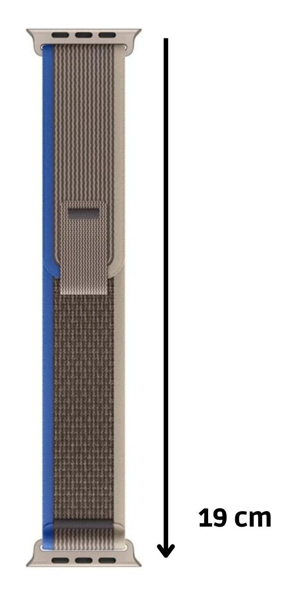 Pulseira Alpine para apple watch ultra 49mm/45mm/44mm/42mm de larguras feita em nylon/ elastano fivela (g-hook loop) cor preto comprimento total 21
