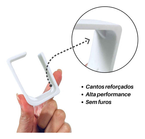 6 Organizador Fios Cabos Oculto Baixo Mesa Fácil Instalação