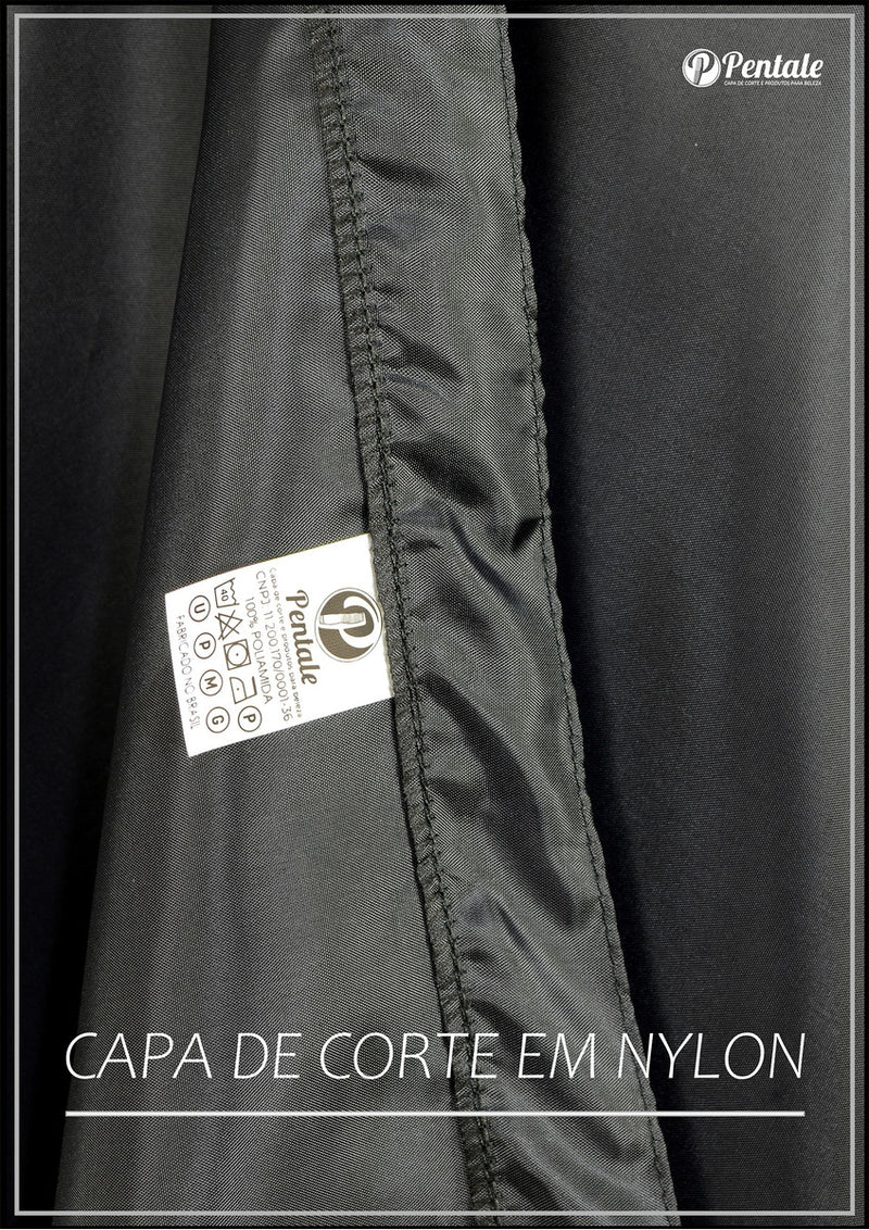 Capa De Corte Cabeleireiro / Barbearia Nylon Cor Azul