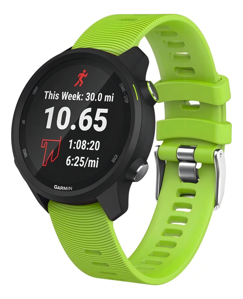 Pulseira Silicone Garmin Forerunner 245 645 Music Watch Cor Verde-claro Largura 20 Mm